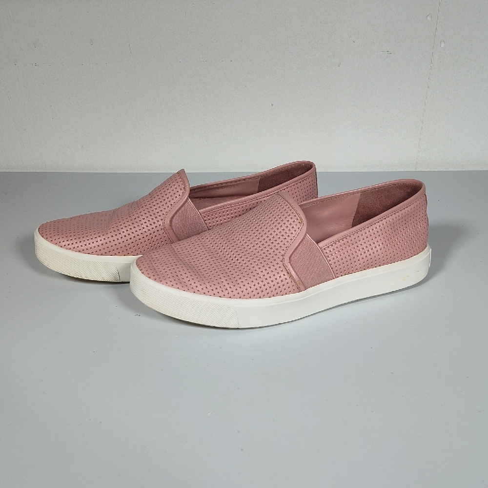 Vince Blair Perforated Leather‎ Slip On Sneakers Pink 6.5